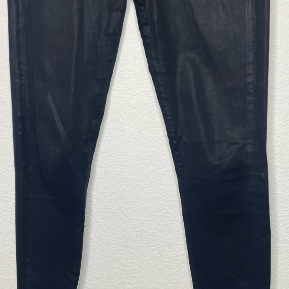 AGOLDE jeans leatherette sz 27 Sophie high rise black - Picture 3 of 9